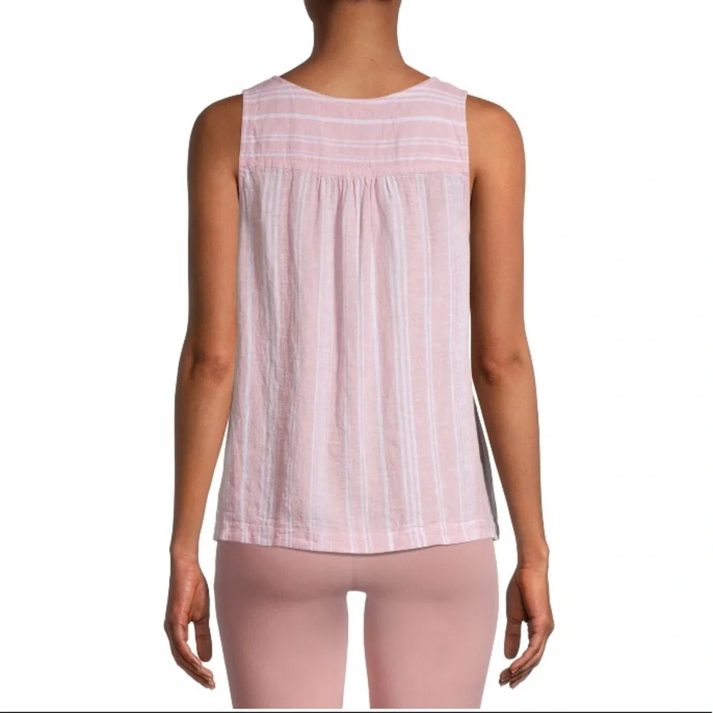 Linen V-neck tank top - Picture 2 of 6
